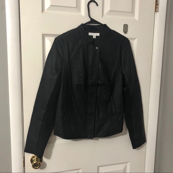 NWOT Larry Levine faux leather jacket - Picture 3 of 6